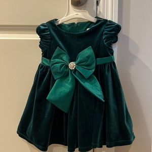 Velvet emerald green dress